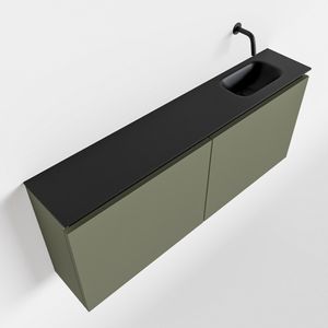 MONDIAZ TURE 120cm toiletmeubel army. EDEN wastafel urban rechts geen kraangat