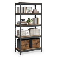 Sterke stellingkast met vijf lagen voor extra opbergruimte, Rustiek Bruin / 45T x 90B x 180H cm / 1