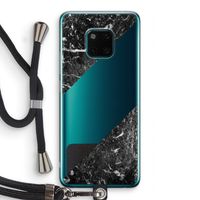 Zwart marmer: Huawei Mate 20 Pro Transparant Hoesje met koord