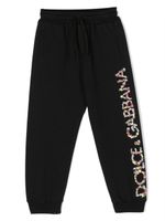 Dolce & Gabbana Kids pantalon de jogging à logo imprimé - Noir - thumbnail