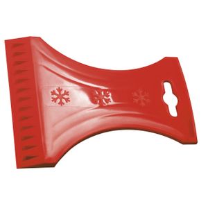 IJskrabber/raamkrabber rood kunststof 10 x 13 cm   -
