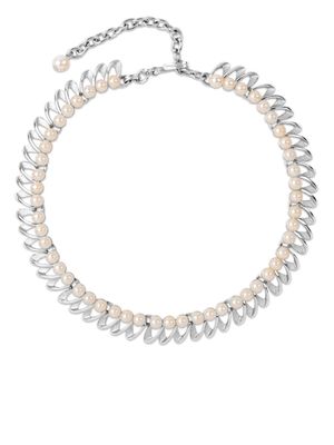 Susan Caplan Vintage collier à perles artificielles (années 1960) - Argent