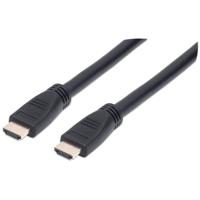 Manhattan 353977 HDMI-kabel HDMI Aansluitkabel HDMI-A-stekker, HDMI-A-stekker 10.00 m Zwart 4K UHD, UL gecertificeerd