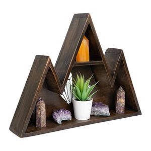 Houten Altaar Edelsteenkast Bruin Indonesie 41x32x8 cm