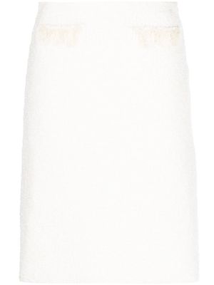 Lanvin jupe droite à taille haute - Blanc