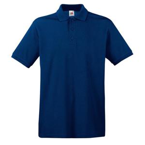 Fruit of the Loom poloshirt premium - navy blauw - heren - katoen - 180 grams