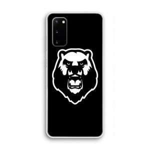 Angry Bear (black): Samsung Galaxy S20 Transparant Hoesje