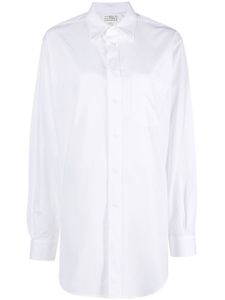 Maison Margiela chemise mi-longue en popeline - Blanc