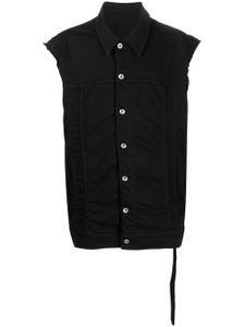 Rick Owens DRKSHDW gilet en coton à boutonnière - Noir