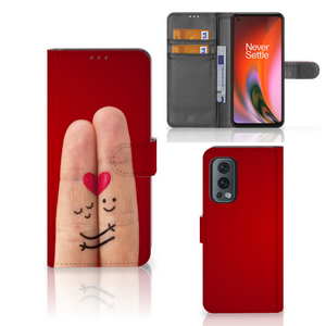 OnePlus Nord 2 5G Wallet Case met Pasjes Liefde - Origineel Romantisch Cadeau