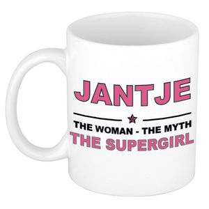 Jantje The woman, The myth the supergirl cadeau koffie mok / thee beker 300 ml