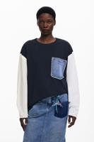 T-shirt met denimzak Botter - BLACK - XL