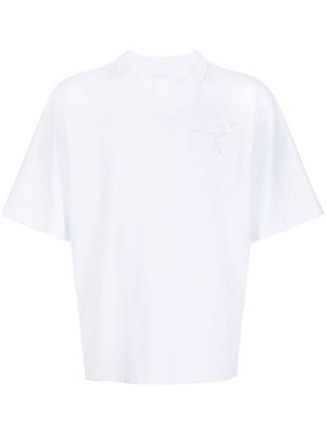 sacai t-shirt à détail appliqué - Blanc