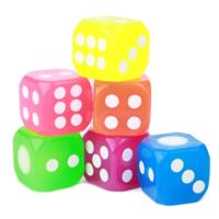 Toi-Toys Dobbelstenen - 6x - met licht - 3,5 cm - dobbel spellen