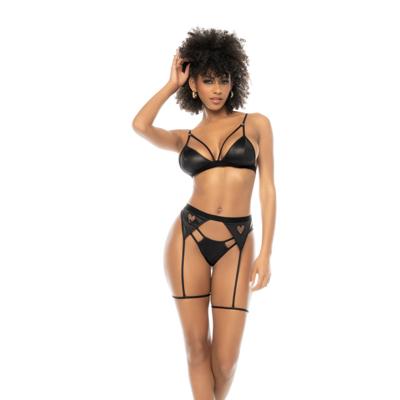 Mapalé Drie-delige set - S/M - Wet Look Zwart