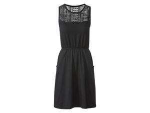 esmara Dames jurk met gehaakt kant (XS (32/34), Zwart)