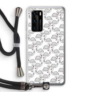 Zwanen: Huawei P40 Transparant Hoesje met koord