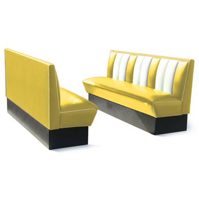 Classic Retro Diner Bank Bel Air HW180 Geel Classic Retro Diner Bank Bel Air HW180 Geel