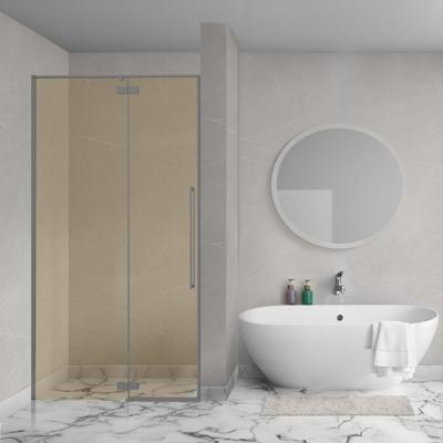 Aqua Vista Oria Linea nisdeur - 120x200cm - incl. montageset - champagne glas - Gunmetal SW1186338/SW1186295
