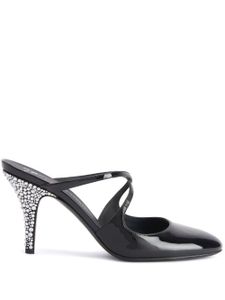 Giuseppe Zanotti mules Marthe 85 mm à ornements en cristal - Noir