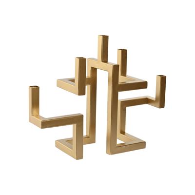 Kandelaar Home ESPRIT Gouden Metaal Modern 38 x 12 x 29 cm