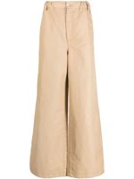 Marni pantalon droit à taille élastiquée - Marron