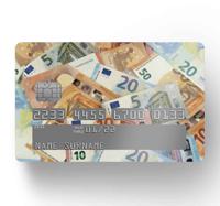 Decoratie stickers creditcard Bovengrens euro geld - thumbnail
