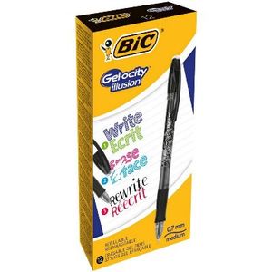 BIC Gel-ocity illusion Afgetopte gelpen Zwart 12 stuk(s)