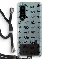 Eye pattern #2: Sony Xperia 5 III Transparant Hoesje met koord