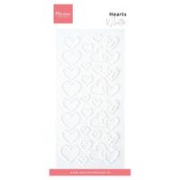 Marianne Design • decorations heart pearls white