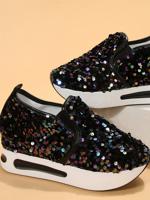 Plain Glitter Casual Shoes