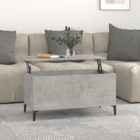 Salontafel 90x44,5x45 cm bewerkt hout betongrijs - thumbnail
