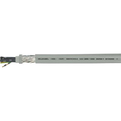 HELU H05VVC4V5-K (NYSLYCYÖ-JZ) Stuurstroomkabel 4 G 1 mm² Grijs 13085-1000 1000 m
