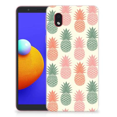 Samsung Galaxy A01 Core | Siliconen Case | Ananas