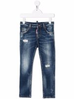 DSQUARED2 KIDS jean à effet usé - Bleu