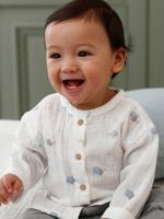 Hemd baby jongen katoengaas ecru