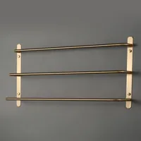 Koperen Handdoekstang <50 cm | Met Haak | Chroomafwerking