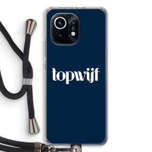 Topwijf Navy: Xiaomi Mi 11 Transparant Hoesje met koord