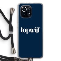 Topwijf Navy: Xiaomi Mi 11 Transparant Hoesje met koord