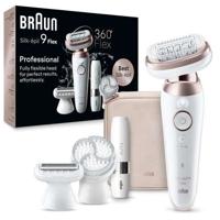 Epilatore elettrico - BRAUN - SILK EPIL 9 Flex - 2 velocità - Senza fili - 50 min