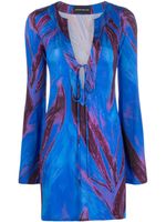 Louisa Ballou robe-caftan à imprimé abstrait - Bleu - thumbnail