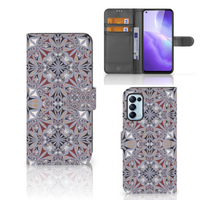 OPPO Find X3 Lite Bookcase Flower Tiles - thumbnail