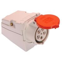 Schwabe CEE Wandcontactdoos 400V 63 A 5-polig, 6h IP44 Schwabe CEE Wandcontactdoos 400V 63 A 5-polig, 6h IP44