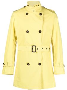 Mackintosh trench ceinturé à boutonnière croisée - Jaune