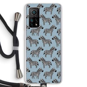 Zebra: Xiaomi Mi 10T 5G Transparant Hoesje met koord