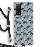 Zebra: Xiaomi Mi 10T 5G Transparant Hoesje met koord