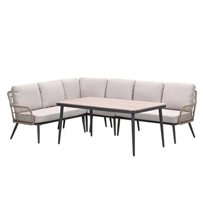 Allasio Lounge- diningset 5 dlg Dessert Sand - Garden impressions