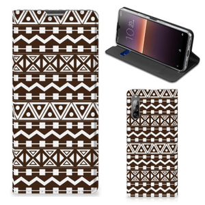 Sony Xperia L4 Hoesje met Magneet Aztec Brown