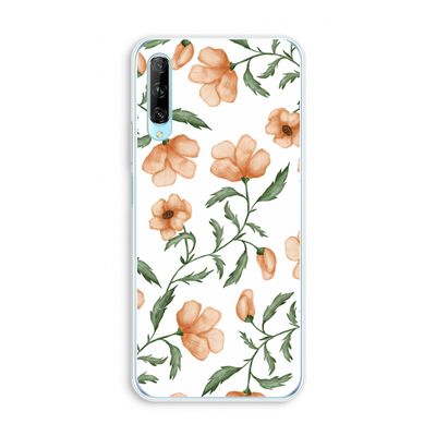 Peachy flowers: Huawei P Smart Pro Transparant Hoesje