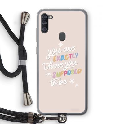 Right Place: Samsung Galaxy A11 Transparant Hoesje met koord